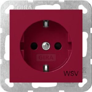 Gira SCHUKO-Steckdose SH WSV System 55 Rot 4453108 – Bild 1