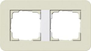 Gira Abdeckrahmen 2-fach E3 Sand/Reinweiss glänzend 0212417 – Bild 1