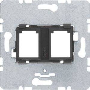 Berker Tragplatte 2-fach für Modul-Einsätze schwarz 454202 – Bild 1