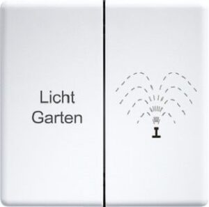 Eltako Doppelwippe lasergraviert für Funk- Flachtaster E-Design reinweiß glänz DW-F4FT65-WG-@ – Bild 1