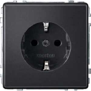 Merten SCHUKO-Steckdose erh.Berührungs. Aquadesign anthrazit MEG2300-7214 – Bild 1