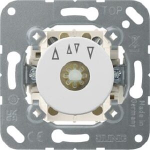 Jung Jalousie-Drehschalter Wendeschalter /-taster 1-pol. (1 Antrieb), 10 A 250 V 1234.10WW – Bild 1