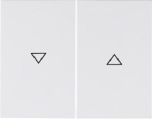 Berker Wippe polarweiß glänzend mit Symbol Pfeil 14357109 – Bild 1