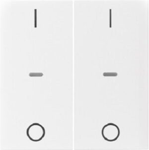 Berker Abdeckung Tastsensor-Modul 2-fach polarweiß glänzend 80962389 – Bild 1