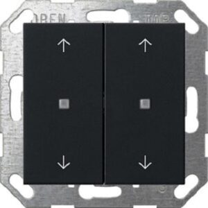 Gira KNX Taster Wippe 2-fach Pfeile System 55 Schwarz 5174005 – Bild 1