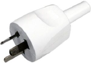 Bachmann Stecker Australien 10A/250V mit isolierten Stiften u.Tülle weiss 910.282 – Bild 1