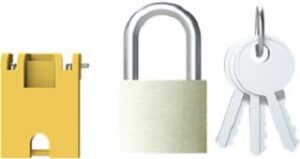 ABB Schlossadapter einschl.Vorhängeschl.mit 3 Schlüss. SA3 – Bild 1