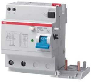 ABB FI-Block 2-polig Typ A 63A 300mA für S202 Not-Aus DDA202A-63/0,3AE – Bild 1