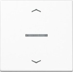 Jung Wippe mit Lichtleiter, Symbol Pfeil für  KNX Taster, Serie A, alpinweiß A101KO5PWW – Bild 1