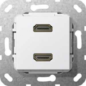 Gira HDMI 2-fach Gender Changer Einsatz Reinweiss 567103 – Bild 1