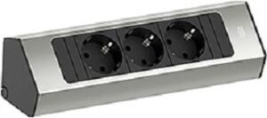 Bachmann CASIA2 3xCEE7/3 kurz 235x78x64mm 2,0m+AEH Edelstahl-Optik 932.000 – Bild 1