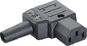 Bachmann Kaltgerätedose schwarz 65°C Winkel rechts 915.173 – Bild 1