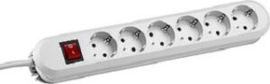 Bachmann Tischsteckdose 6-fach weissgeschraubt l=5,0m mit Schalter 381.252K – Bild 1