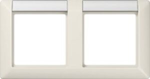 Jung Rahmen 2-fach AS 500 weiss mit Schriftfeld AS5820NA – Bild 1