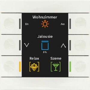 MDT Taster Smart 86 mit Farbdisplay Kunststoff, Reinweiß glänzend BE-TAS86.02 – Bild 1