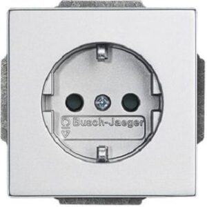 Busch-Jaeger SCHUKO Steckdosen-Einsatz future linear alusilber 2300EUCB-83 – Bild 1