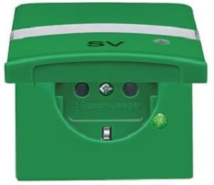 Busch-Jaeger Steckdosen-Einsatz mit Klappdeckel, Beschriftungsfeld 20EUGKBLN-13-102 – Bild 1