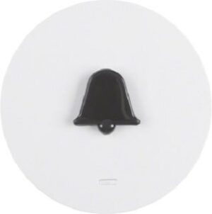 Berker Wippe abtastbar polarweiß glänzend Linse/Symbol Klingel 16512089 – Bild 1