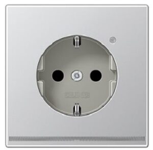 Jung SCHUKO-Steckdose Metall Aluminium lackiert AL1520-OLNW – Bild 1