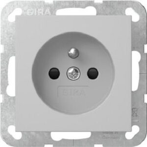 Gira Steckdose Erdstift + SH System 55 Grau matt 4485015 – Bild 1