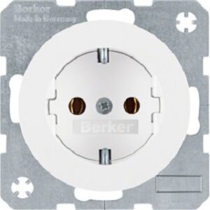 Berker SCHUKO-Steckdose polarweiß glänzend 41432089 – Bild 1