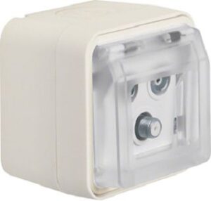 Berker Antennen-Steckdose polarweiß Einzeldose 3-Loch 12033532 – Bild 1