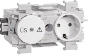Hager Steckdose+Feinschutz Wago Frontrast . vw GS12019016 – Bild 1