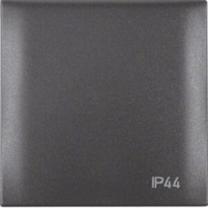 Berker Rahmen 1-fach anthrazit mit Klappdeckel 918282595 – Bild 1