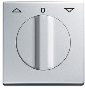 Busch-Jaeger Abdeckung Jalousie AW44 Drehgriff AUF/0/AB alusilber 2142DR-33 – Bild 1