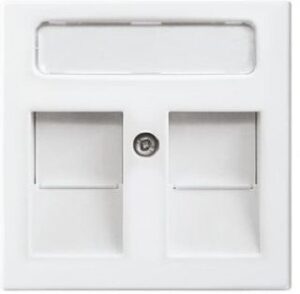 Busch-Jaeger Zentralscheibe ModJack 2-fach Busch-balance SI alpinweiss 1800-914 – Bild 1