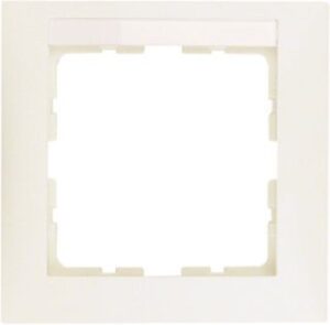 Berker Rahmen 1-fach weiß glänzend mit Beschriftungsfeld 10118912 – Bild 1