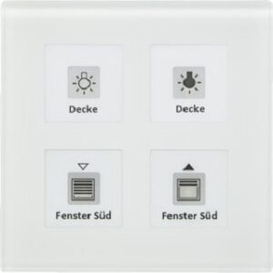 MDT Glastaster 4-fach 4 Sensorflächen LED Temperatursensor BE-GTT4W.01 – Bild 1