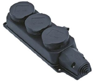 Bachmann Steckdosenleiste 3-fach IP44, mit Deckel 381.109 – Bild 1