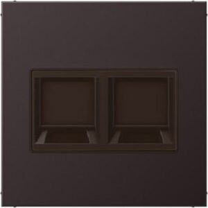 Jung Abdeckung für Modular-Jack-Steckbuc hsen, Serie LS, dark (lackiertes Alumini AL1969-2WED – Bild 1