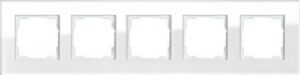 Gira Abdeckrahmen 5-fach Esprit Glass weiss 021512 – Bild 1