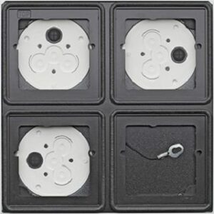 Gira AP-Gehäuse 4 Module 2x2 System 106 Verkehrsweiss 213x213x25,3 5508902 – Bild 1