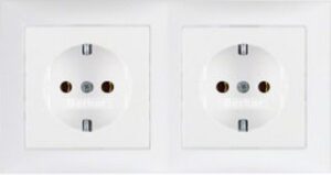 Berker Schuko-Steckds.nkombi. polarweiß für Schnellmontage 47209909 – Bild 1