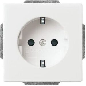 Busch-Jaeger SCHUKO Steckdosen-Einsatz solo ohne Spreize studioweiß 20EUCRB-84 – Bild 1