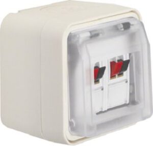 Berker Lautsprecherdose Stereo polarweiß 11963512 – Bild 1