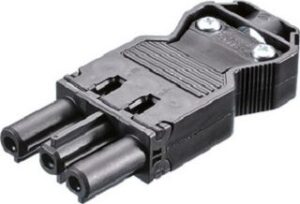 Bachmann Gerätekupplung GST18/3 weiss für 0,75-2,5mm² Schraubanschluss 375.514 – Bild 1