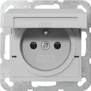 Gira Steckdose Erdstift KD + SH System 55 Grau matt 4488015 – Bild 1