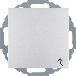 Berker Schuko-Steckdose Aluminium matt mit Klappdeckel 47441404 – Bild 1