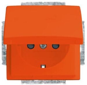 Busch-Jaeger SCHUKO Steckdose Kl erhöhter Berührungsschutz Busch-balance SI orange 20EUKB-14-914 – Bild 1