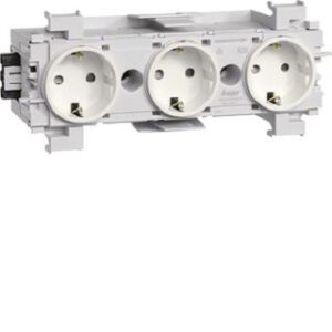 Hager Steckdose 3f frontrast. WA-Steck-/Klemmtechnik cremeweiss GS30019001 – Bild 1