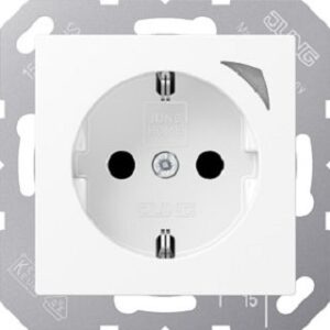 Jung HOME SCHUKO Steckdose Serie A SAFETY+ Schneeweiß matt BTA1521SWWM – Bild 1