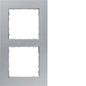 Hager Rahmen 2-fach ART silber WYR526 – Bild 1