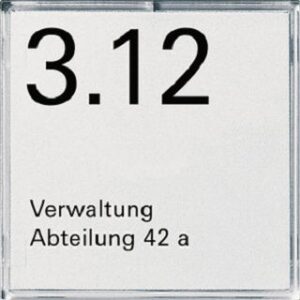 Gira Tür-Orientierungsschild 1-fach Standard 55 E22 107100 – Bild 1