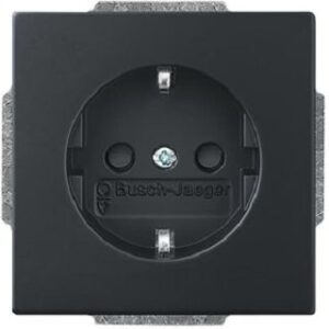 Busch-Jaeger SCHUKO Steckdosen-Einsatz,  schwarz matt, future linear, Steckdosen 2300EUCB-885 – Bild 1