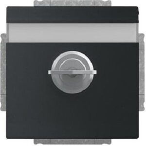 Busch-Jaeger SCHUKO Steckdose mit Klappdeckel mit Schloss future linear schwarz matt 20EUKNBSL-885 – Bild 1