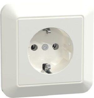 Merten SCHUKO-Steckdose 16A Thermoplast polar-ws m.Abdeckplatte MEG2300-1019 – Bild 1